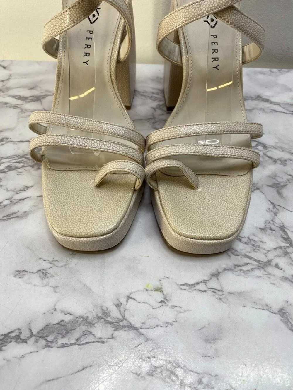 Katy Perry Women's Light Tan The Meadow Classic Platform SZ 9 M